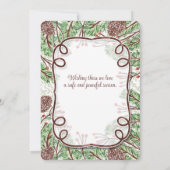 Aquarellkiefer und Branchen Frohe Weihnachten Foto (Rückseite)