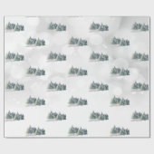 Aquarellkiefer, Wald Geschenkpapier (Flach)