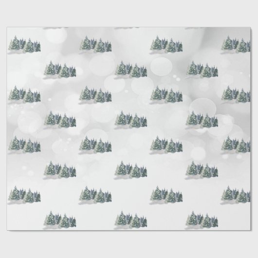 Aquarellkiefer, Wald Geschenkpapier (Flach)