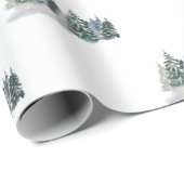 Aquarellkiefer, Wald Geschenkpapier (Rolleneckpunkt)