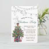 Aquarellkiefer,Weihnachten Einladung (Stehend Vorderseite)