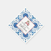 Aquarellkiefer & Wintergarten Brautparty Na Serviette (Ecke)