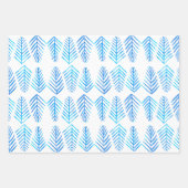 Aquarellkiefern - blau geschenkpapier set (Vorderseite 2)