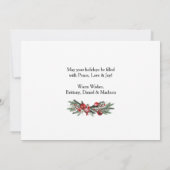 Aquarellkiefern Kalligraphie Foto Weihnachten (Rückseite)