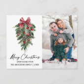 Aquarellkiefern Kalligraphie Foto Weihnachten (Vorderseite)