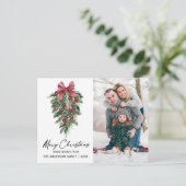 Aquarellkiefern Kalligraphie Foto Weihnachten (Stehend Vorderseite)