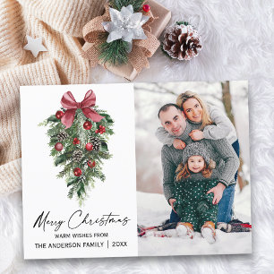 Aquarellkiefern Kalligraphie Foto Weihnachten