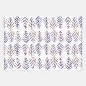 Aquarellkiefern - lila geschenkpapier set (Vorderseite 2)