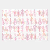 Aquarellkiefern - rosa geschenkpapier set (Vorderseite 2)