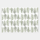 Aquarellkiefern - saftig grün geschenkpapier set (Vorderseite 3)