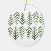 Aquarellkiefern - saftig grün keramik ornament (Links)