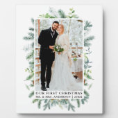 Aquarellkiefern Unser erstes Weihnachtsfest im Fot Fotoplatte (Vorderseite)