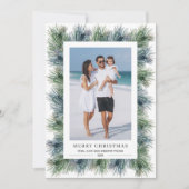 Aquarellkiefern Weihnachtsgebäck Foto Feiertagskarte (Vorderseite)