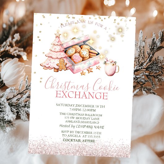 Aquarellkiefernbaum Lebkuchen Weihnachten Einladung