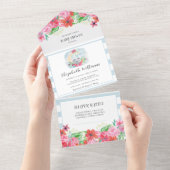 Aquarellkinder Koala mit Mond in einem All In One Einladung (Abreißen)