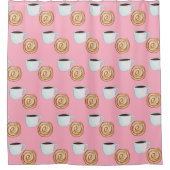 Aquarellkinnamon-Buckaffe Duschvorhang (Vorderseite)