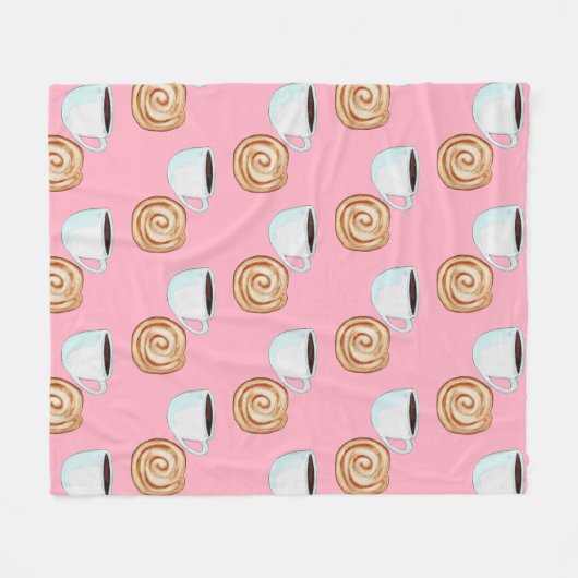 Aquarellkinnamon-Buckaffe Fleecedecke (Vorderseite (Horizontal))