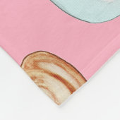 Aquarellkinnamon-Buckaffe Fleecedecke (Ecke)