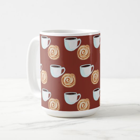 Aquarellkinnamon-Buckaffe Kaffeetasse (Vorderseite Links)