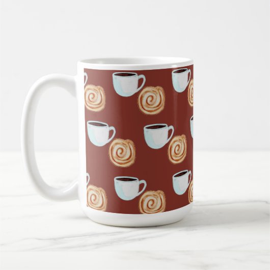 Aquarellkinnamon-Buckaffe Kaffeetasse (Links)