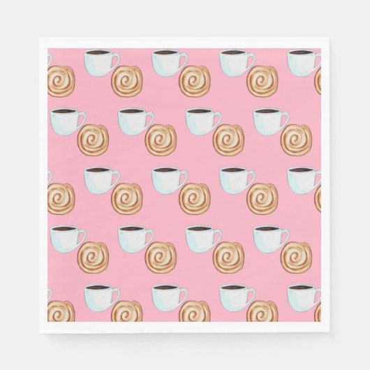 Aquarellkinnamon-Buckaffe Serviette (Vorderseite)