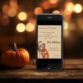 Aquarellkins farbenfrohe Erntedank Dinner Einladung