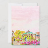 Aquarellkiosk mit Florals Old Mexico Wedding Einladung (Rückseite)