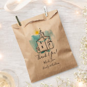 Aquarellkirche mit Kreuzsteeple Vielen Dank Geschenktütchen (Ausgeschnitten)