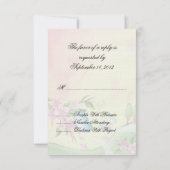 Aquarellkirsche Blüten Schmetterlinge RSVP Karte (Rückseite)