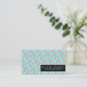 Aquarellkirsche Muster Salon Beauty Visitenkarte (Stehend Vorderseite)