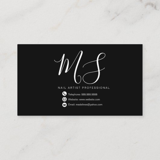 Aquarellkirsche Muster Salon Beauty Visitenkarte (Rückseite)