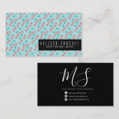 Aquarellkirsche Muster Salon Beauty Visitenkarte (Vorne/Hinten)