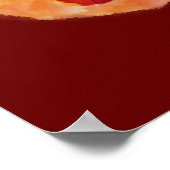 Aquarellkirsche und Grüne Kakteen Poster (Ecke)