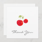 Aquarellkirschen Dankeskarte (Vorne/Hinten)