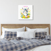 Aquarellkite Blume Personalisiert Leinwanddruck (Insitu (Schlafzimmer))