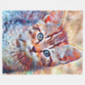 Aquarellkitt Fleecedecke (Vorderseite (Horizontal))