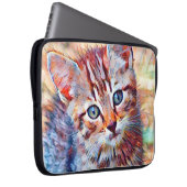 Aquarellkitt Laptopschutzhülle (Vorne Rechts)