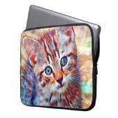 Aquarellkitt Laptopschutzhülle (Vorderseite Links)