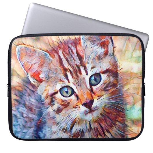 Aquarellkitt Laptopschutzhülle (Vorderseite)