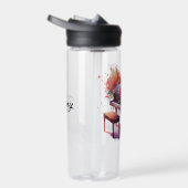 AquarellKlavier und Blume Personalisiert Trinkflasche (Rechts)