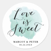 Aquarellkleber Runder Aufkleber (Vorderseite)