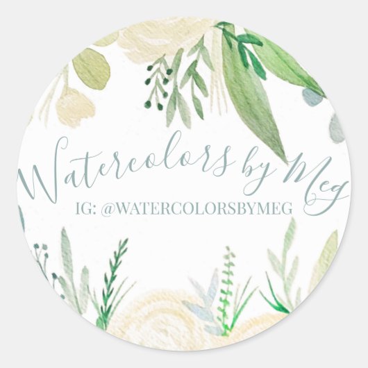 Aquarellkleber Runder Aufkleber (Vorderseite)