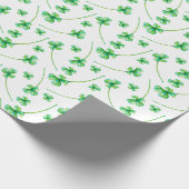 Aquarellkleeblätter Geschenkpapier (Ecke)