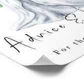 Aquarellkleid mit Blume - Beratung und Wünsche Poster (Ecke)