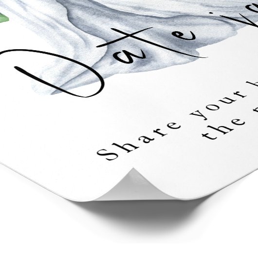 Aquarellkleid mit Blume - datierende Nachttipps Poster (Ecke)