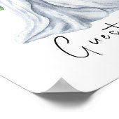 Aquarellkleid mit Blume - Gästebuch (Ecke)