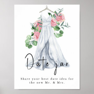 Aquarellkleid mit Blumen - Date-Night-Ideen Poster