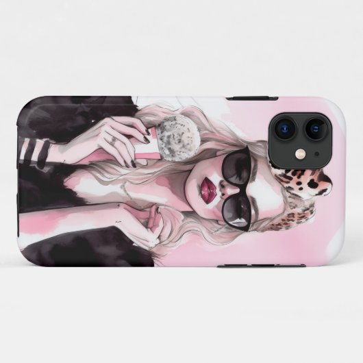 Aquarellkleid mit Eis Case-Mate iPhone Hülle (Rückseite (Horizontal))