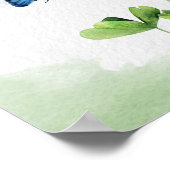Aquarellkleidung und Schmetterlinge Poster (Ecke)