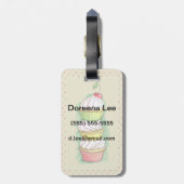 Aquarellkleine kuchen. Küchenillustration Gepäckanhänger (Rückseite vertikal)